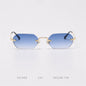 Fashion Polygon Frameless Sunglasses Street Shooting Personality Small Frame Sunglasses