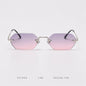 Fashion Polygon Frameless Sunglasses Street Shooting Personality Small Frame Sunglasses