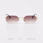 Fashion Polygon Frameless Sunglasses Street Shooting Personality Small Frame Sunglasses
