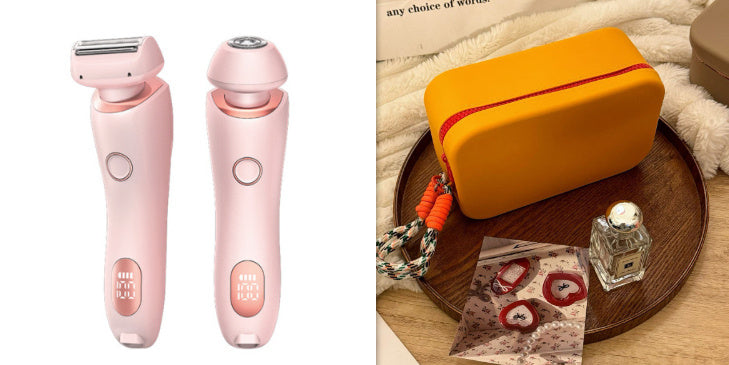2-in-1 USB Hair Remover & Trimmer for Women – Body & Face.