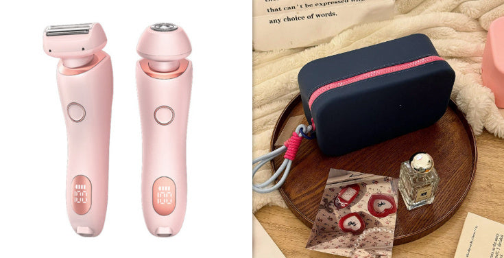 2-in-1 USB Hair Remover & Trimmer for Women – Body & Face.