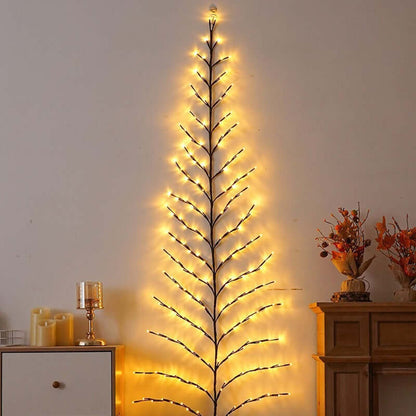 LED Christmas Leaves Rattan Lamp Bedroom Indoor