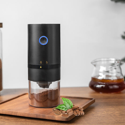 Portable Electric Coffee Grinder with Type-C USB and Ceramic Blade.