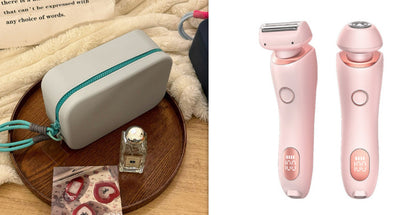 2-in-1 USB Hair Remover & Trimmer for Women – Body & Face.