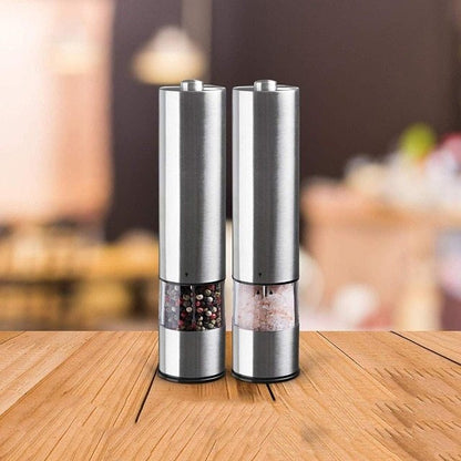 Electric Salt And Pepper Grinding Unit 2 PacksElectronically AdjustableVibrator  Ceramic Grinder  Automatic Onehanded