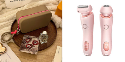 2-in-1 USB Hair Remover & Trimmer for Women – Body & Face.