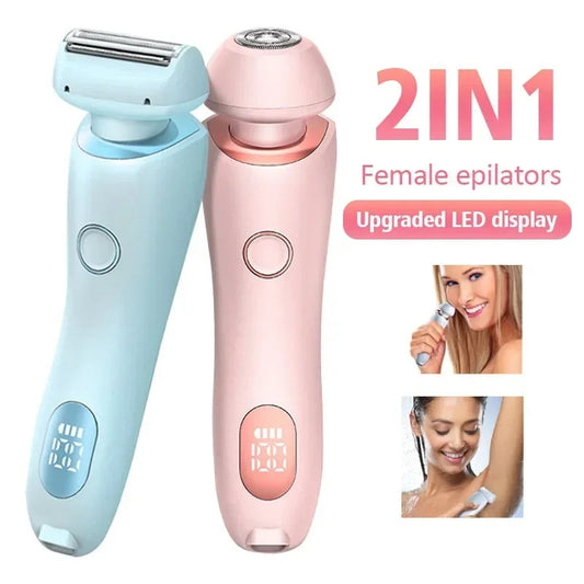 2-in-1 USB Hair Remover & Trimmer for Women – Body & Face.