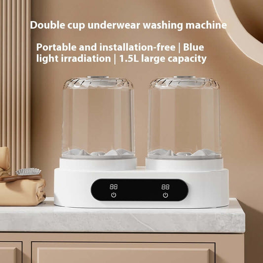 Double Bucket Laundry Cup Mini Underwear Washing Machine